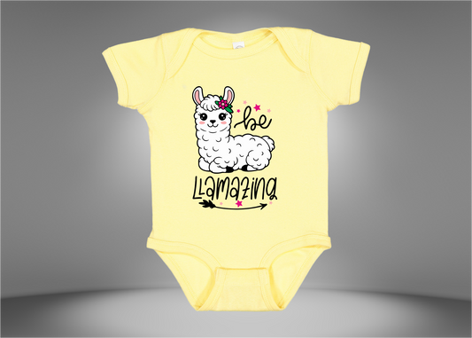 Be Llamazing Baby Rib Bodysuit Onesies