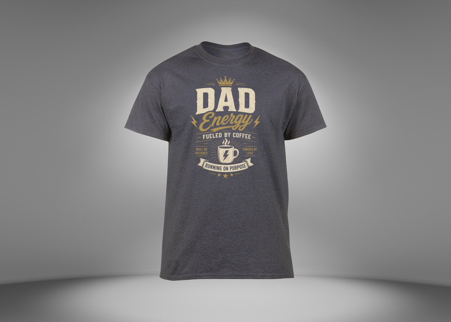 Dad Energy Fueled by Coffee Men's T-Shirt