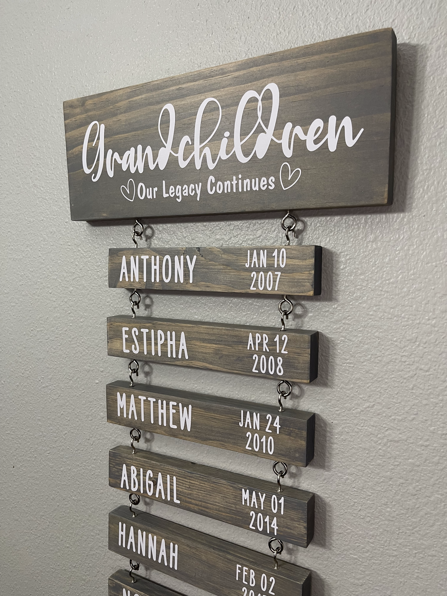 Grandchildren - Our Legacy Continues Wood Sign