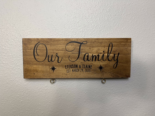 Our Family Wood Sign