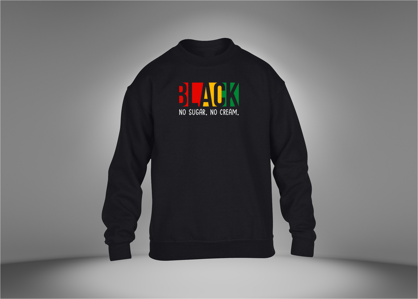 Black No Sugar. No Cream. Youth Sweatshirt