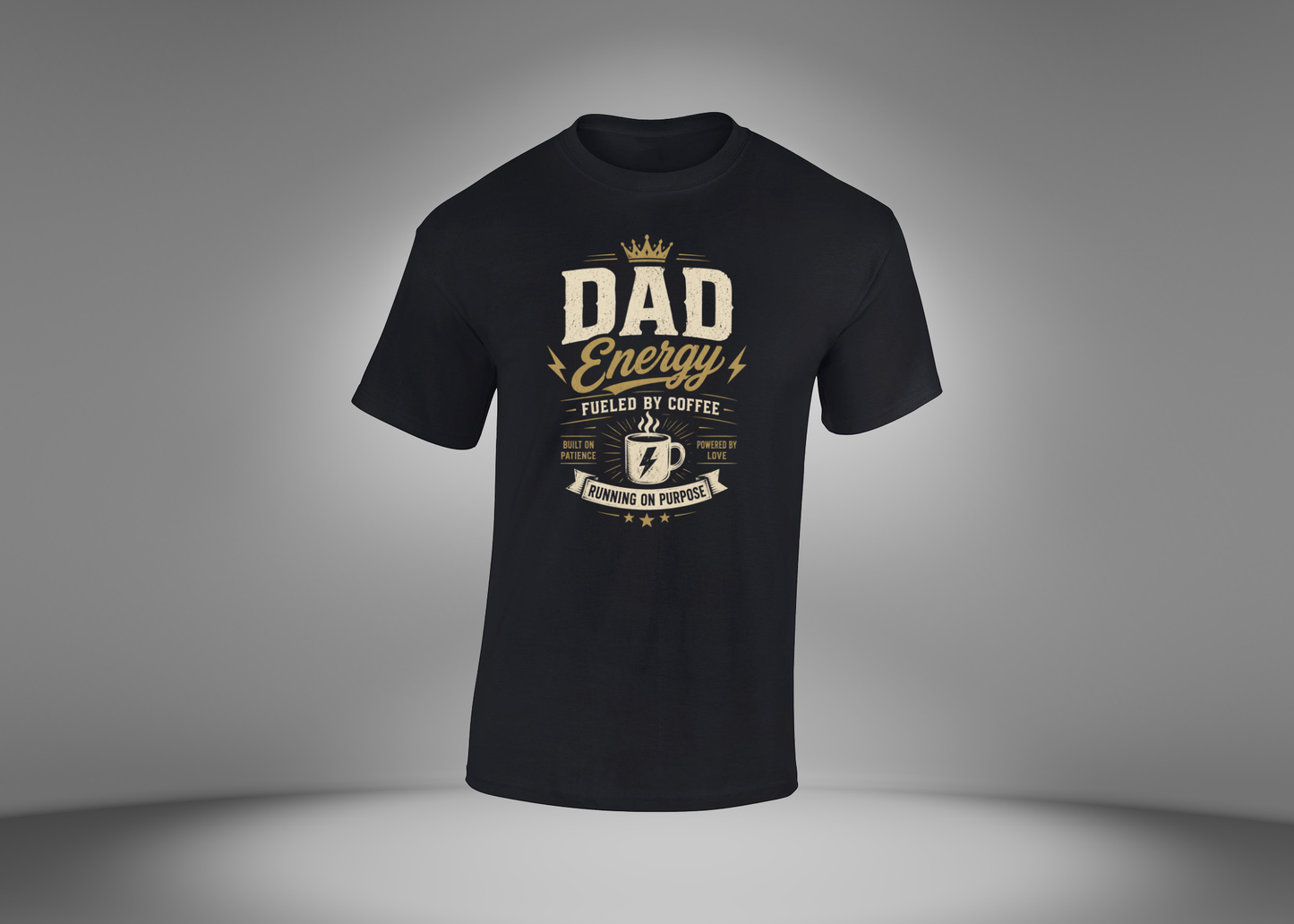 Dad Energy Fueled by Coffee Men's T-Shirt
