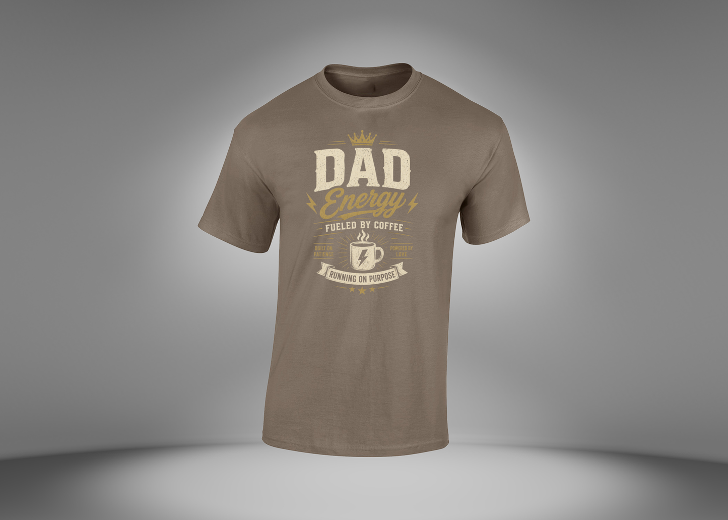 Dad Energy Fueled by Coffee Men's T-Shirt