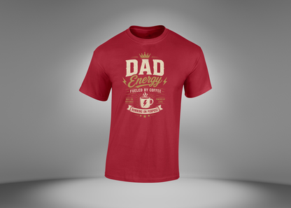 Dad Energy Fueled by Coffee Men's T-Shirt
