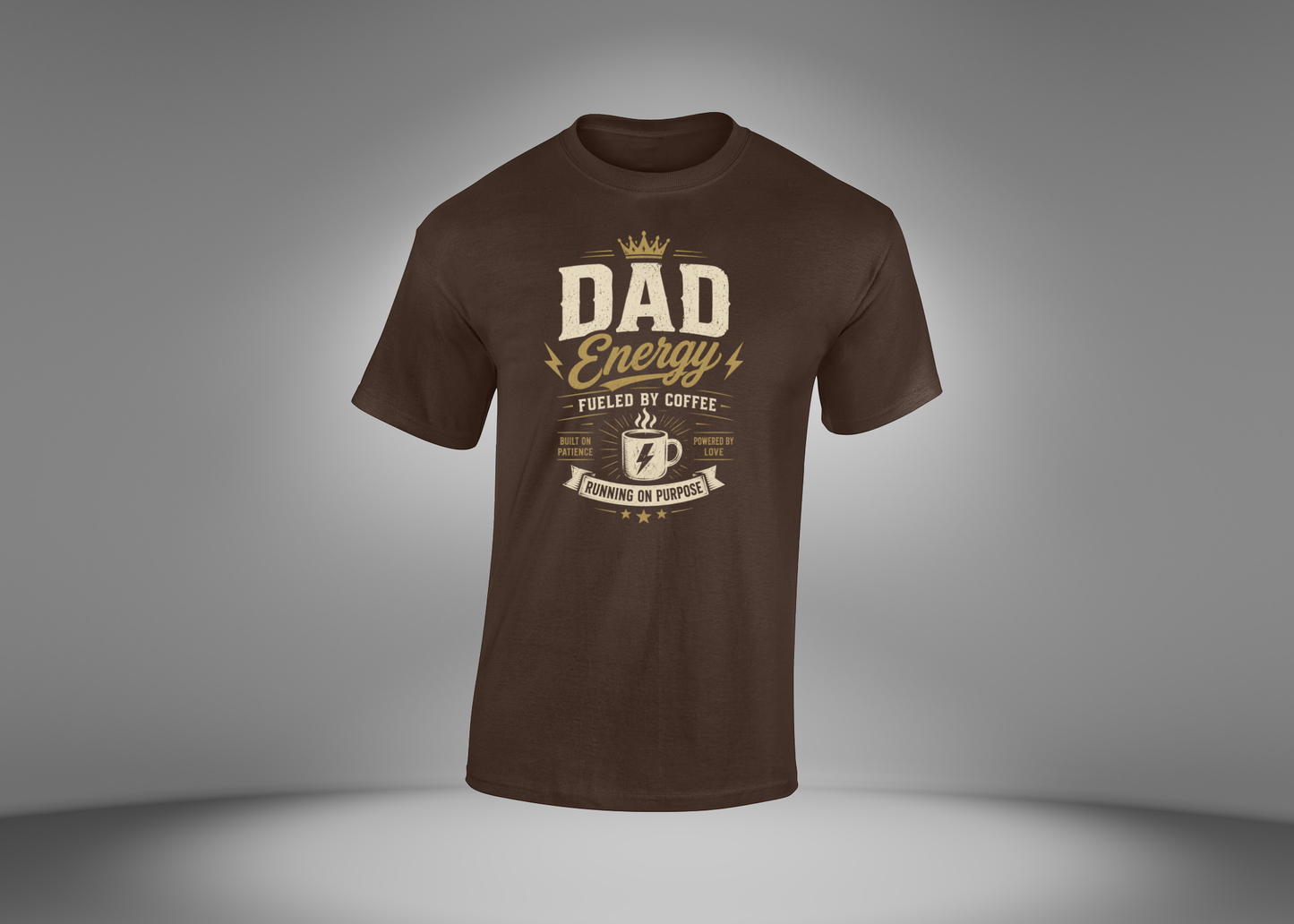 Dad Energy Fueled by Coffee Men's T-Shirt