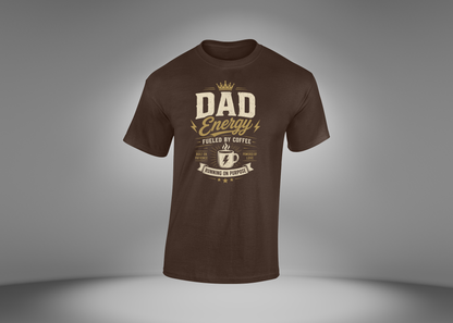 Dad Energy Fueled by Coffee Men's T-Shirt