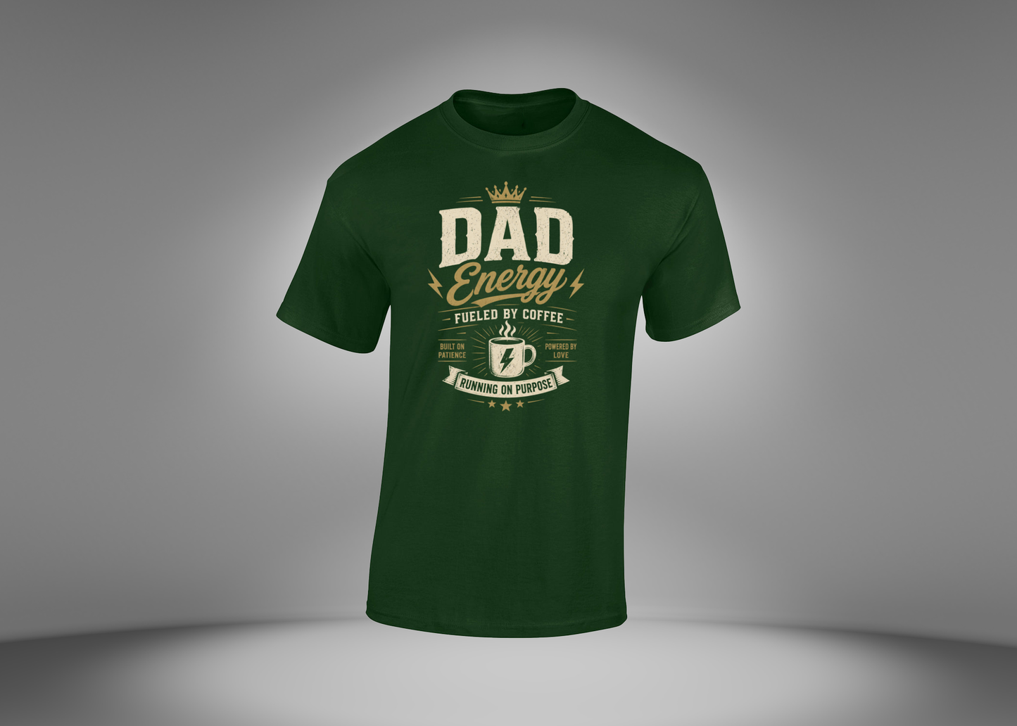 Dad Energy Fueled by Coffee Men's T-Shirt