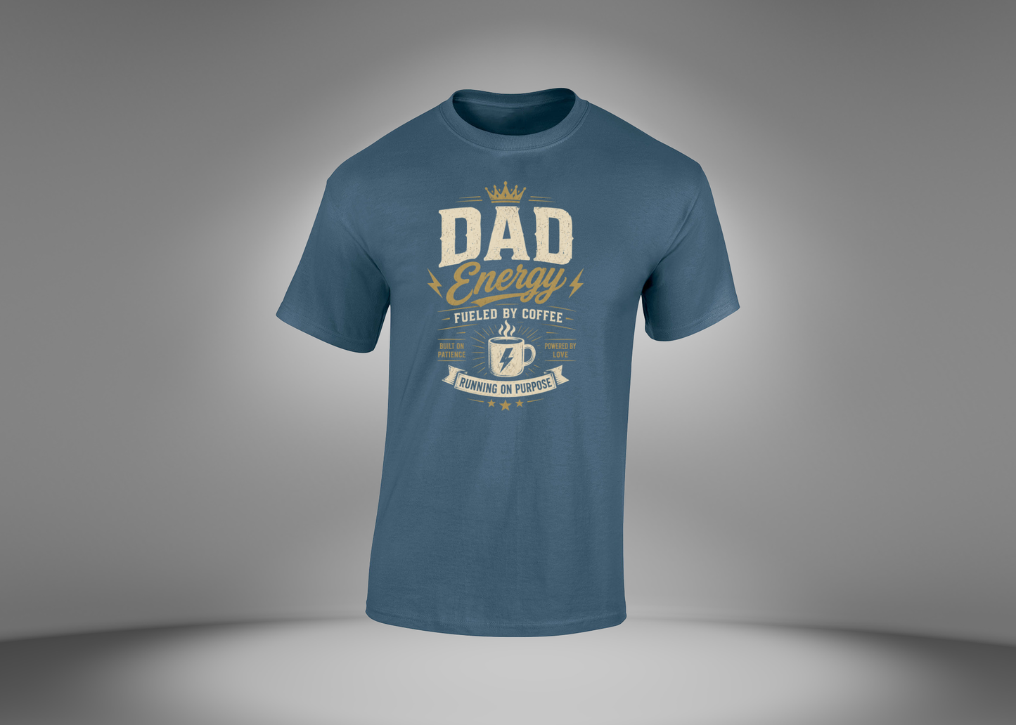 Dad Energy Fueled by Coffee Men's T-Shirt