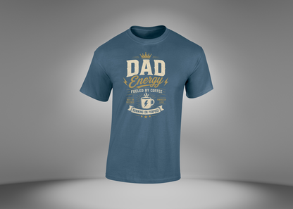 Dad Energy Fueled by Coffee Men's T-Shirt
