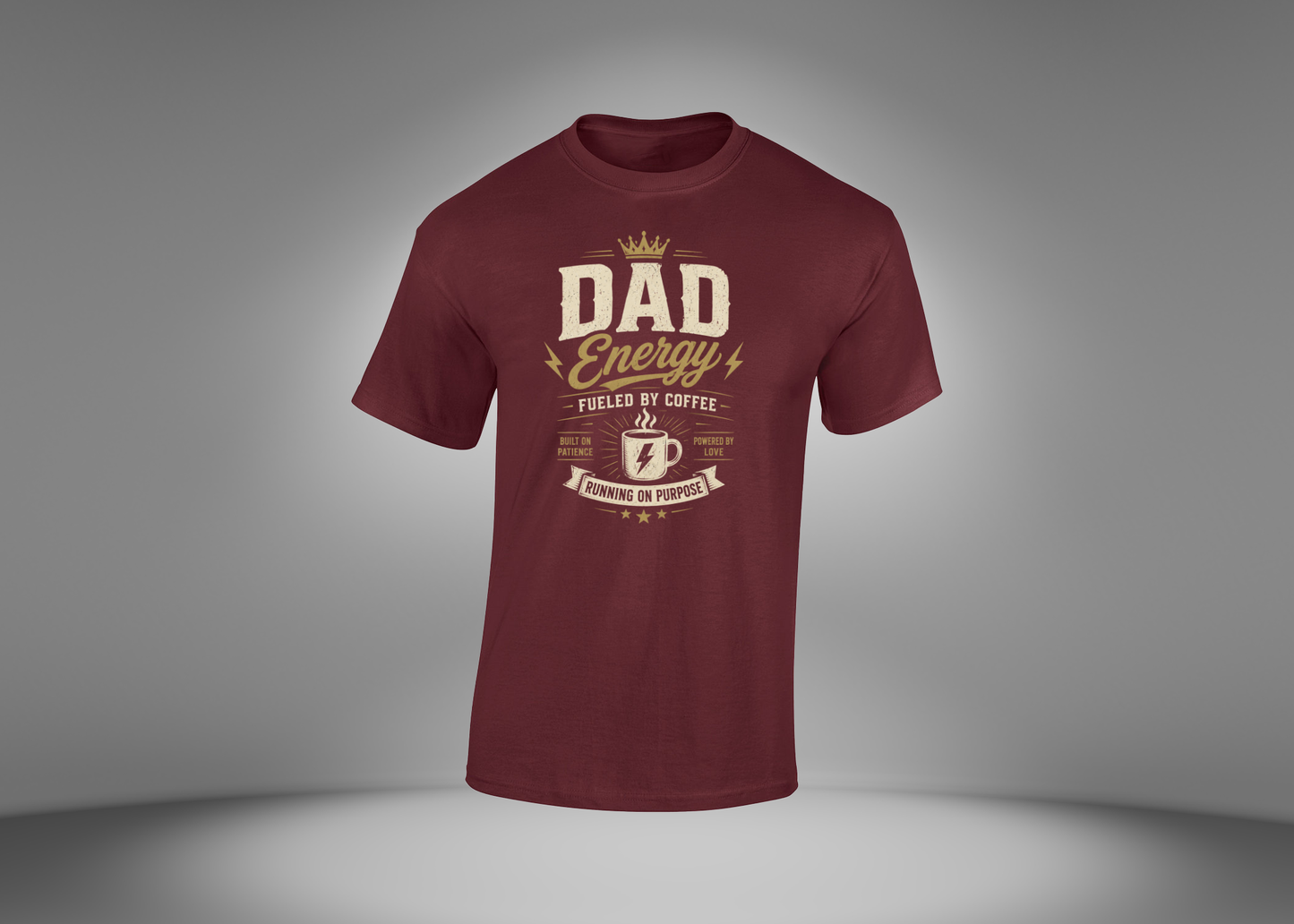 Dad Energy Fueled by Coffee Men's T-Shirt