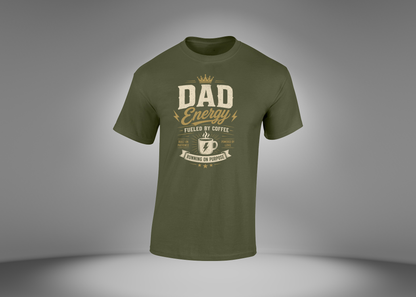 Dad Energy Fueled by Coffee Men's T-Shirt