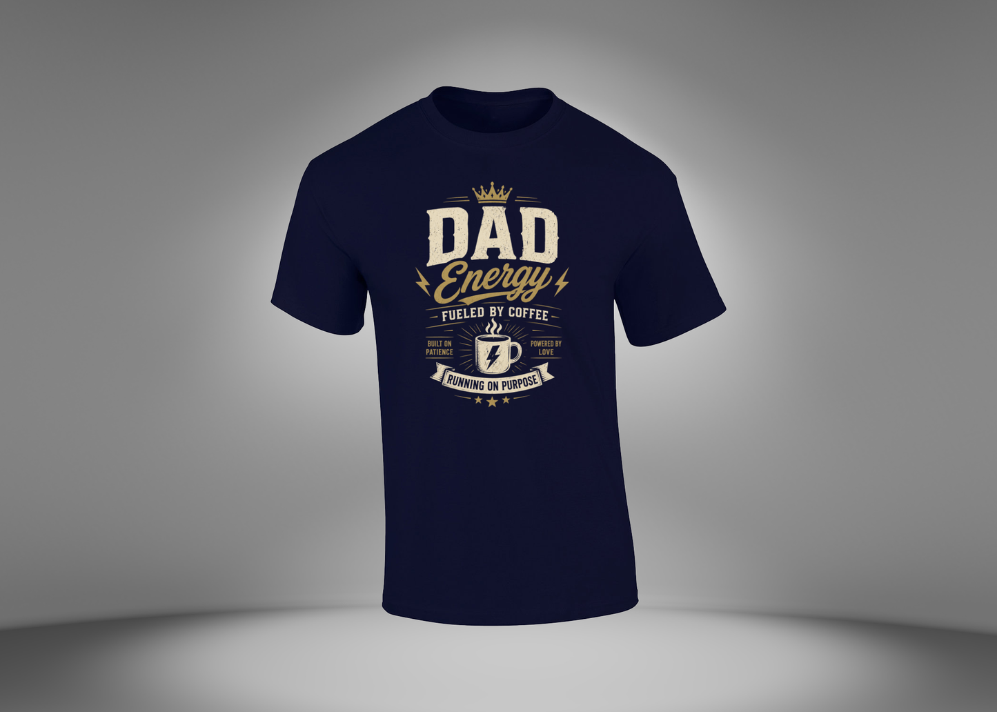 Dad Energy Fueled by Coffee Men's T-Shirt