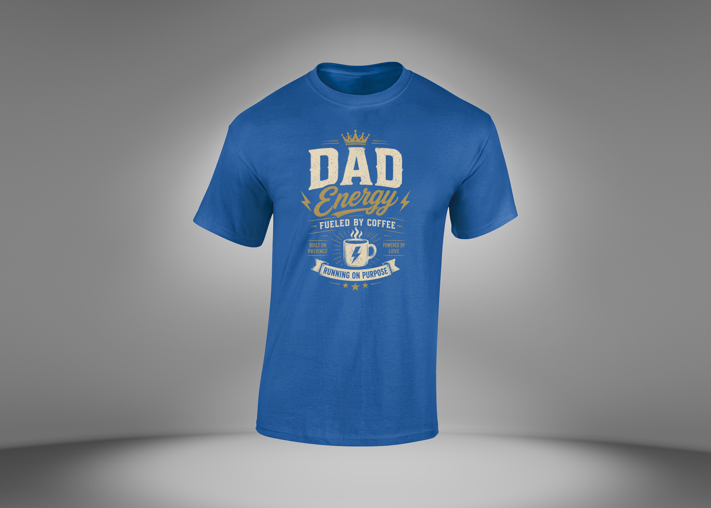Dad Energy Fueled by Coffee Men's T-Shirt