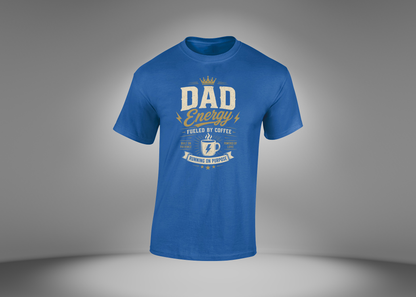 Dad Energy Fueled by Coffee Men's T-Shirt