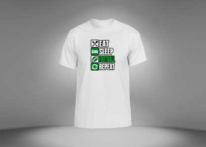 Eat Sleep Football Repeat Unisex T-Shirt