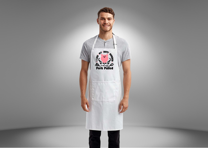 I like My Butt Rubbed and My Pork Pulled Black Apron