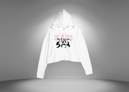 Just One Really Tired Mama Bear Crop Hoodie