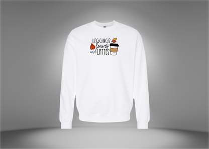 Leggings, Leaves & Lattes Sweatshirt