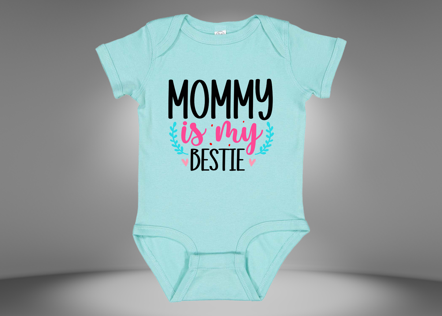 Mommy Is My Bestie Rib Bodysuit Onesies