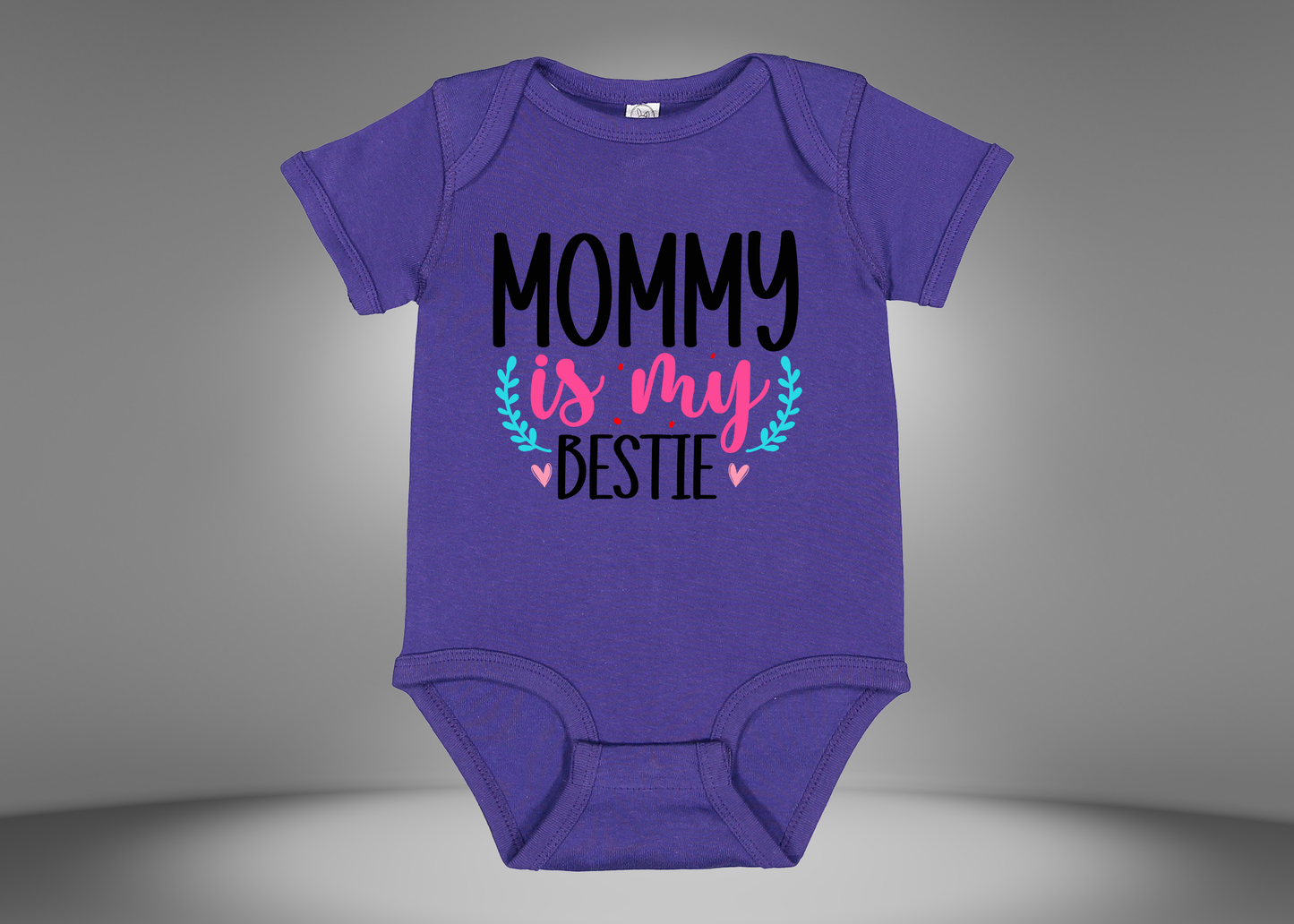 Mommy Is My Bestie Rib Bodysuit Onesies