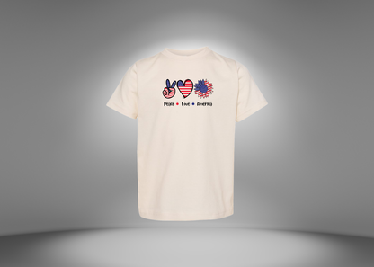 Peace Love America Toddler T-Shirt