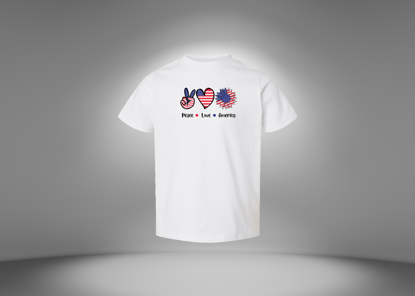 Peace Love America Toddler T-Shirt