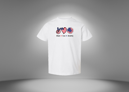 Peace Love America Toddler T-Shirt