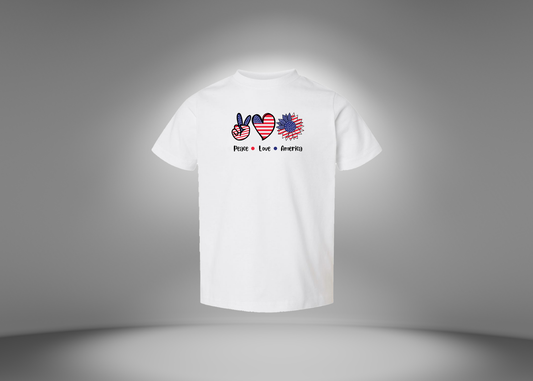 Peace Love America Toddler T-Shirt