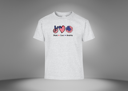 Peace Love America Youth T-Shirt