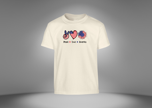 Peace Love America Youth T-Shirt
