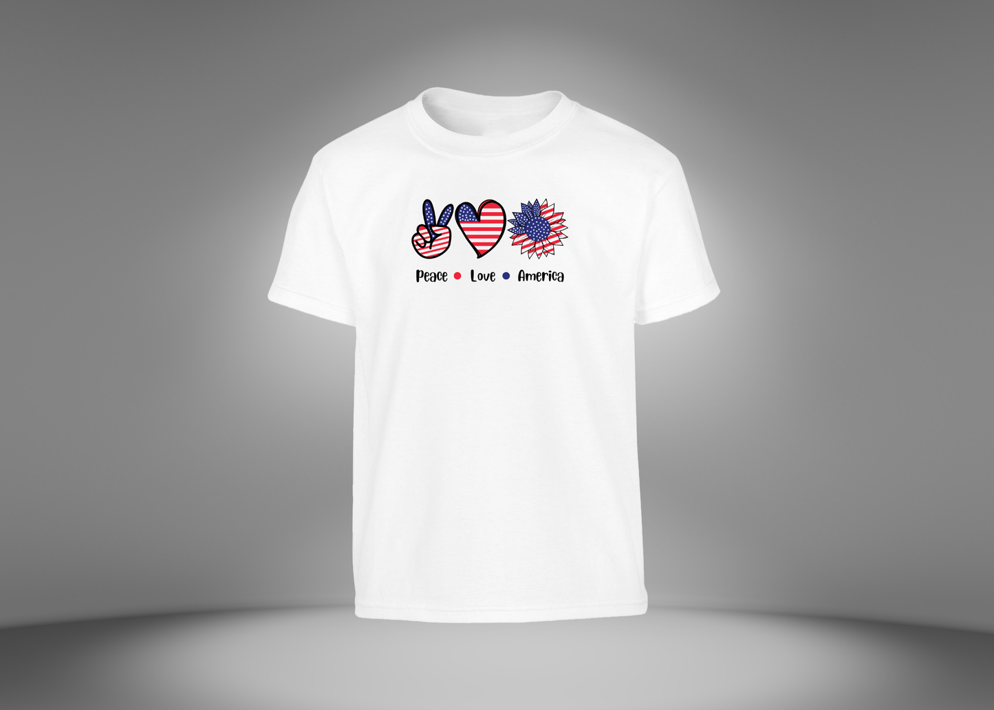 Peace Love America Youth T-Shirt