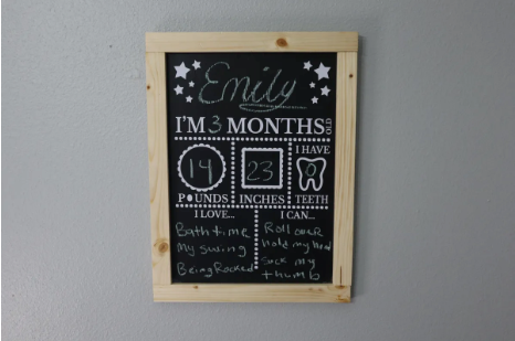 Baby Milestone Chalkboard