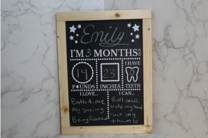 Baby Milestone Chalkboard