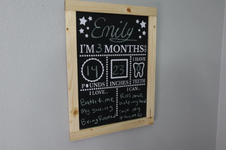 Baby Milestone Chalkboard