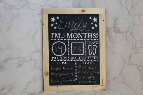 Baby Milestone Chalkboard