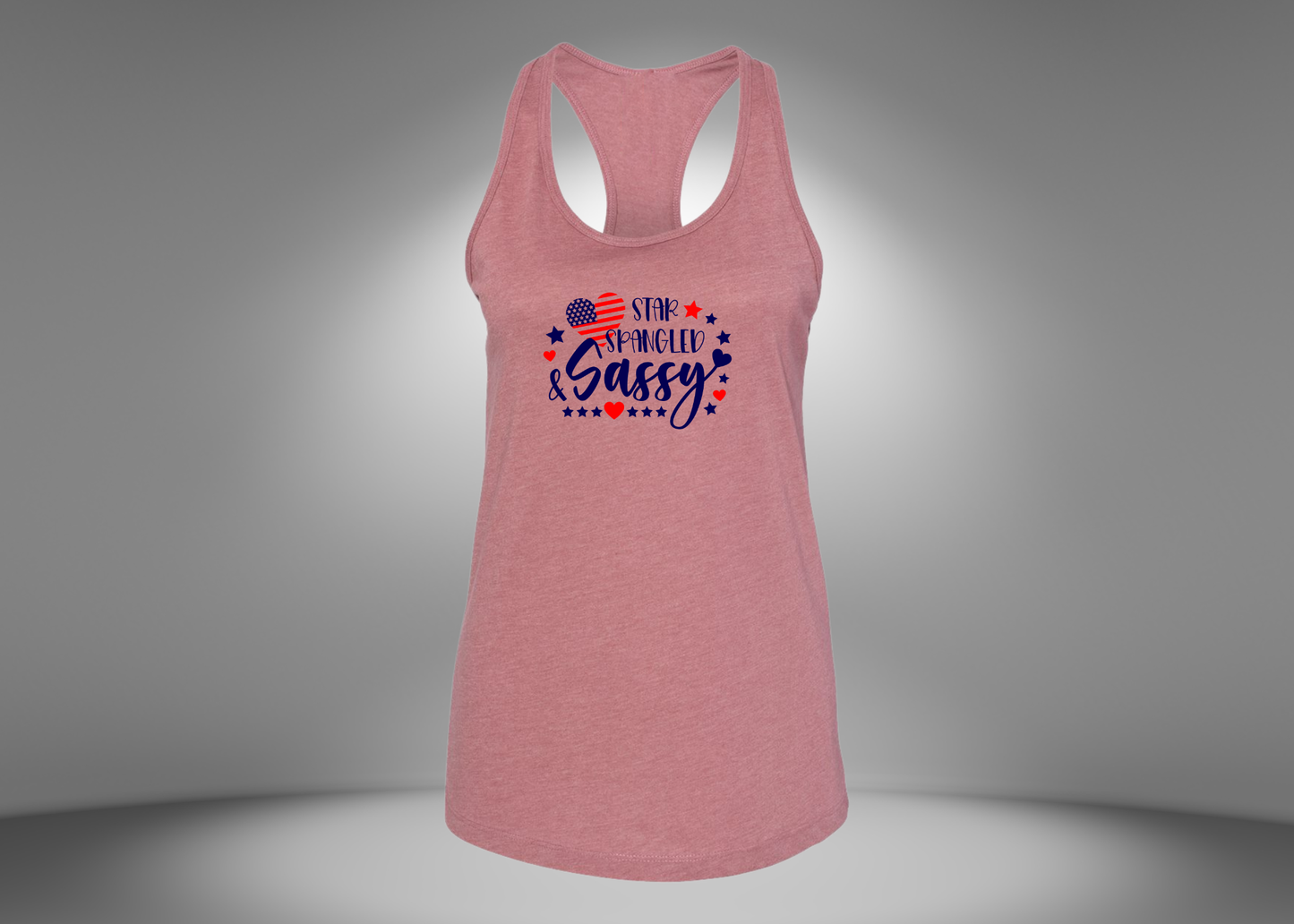 Star Spangled Sassy Women's Racerback Tank Top