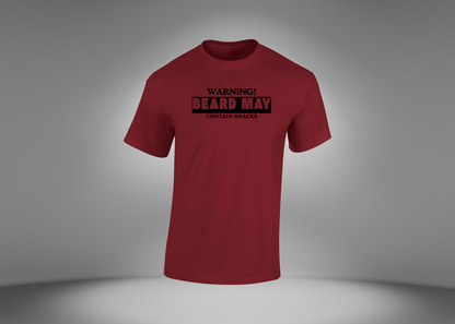Warning! Beard May Contain Snacks Men's  T-Shirt