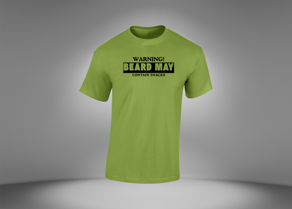 Warning! Beard May Contain Snacks Men's  T-Shirt
