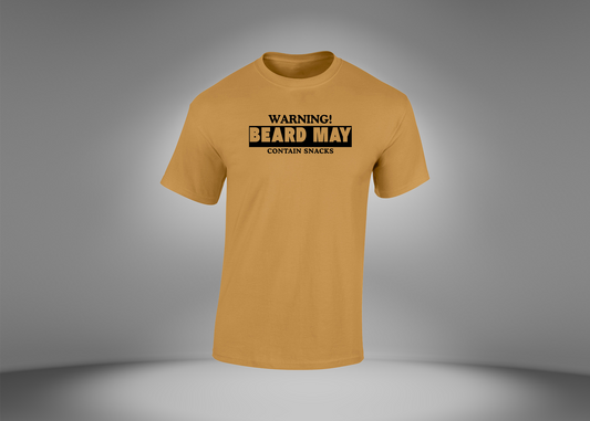 Warning! Beard May Contain Snacks Men's  T-Shirt