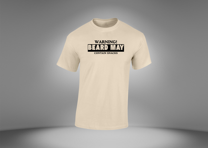 Warning! Beard May Contain Snacks Men's  T-Shirt