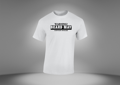 Warning! Beard May Contain Snacks Men's  T-Shirt
